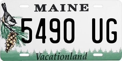 ME license plate 5490UG