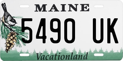 ME license plate 5490UK