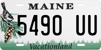 ME license plate 5490UU