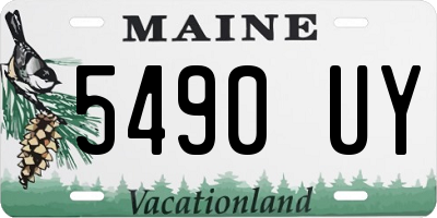 ME license plate 5490UY