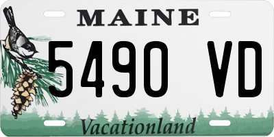 ME license plate 5490VD