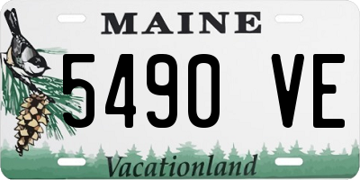 ME license plate 5490VE