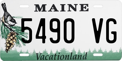 ME license plate 5490VG