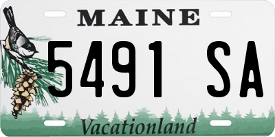 ME license plate 5491SA