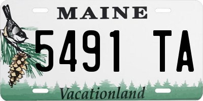 ME license plate 5491TA