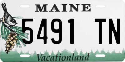 ME license plate 5491TN