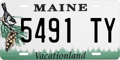 ME license plate 5491TY