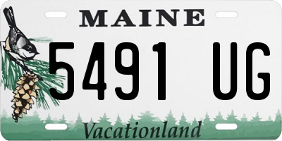 ME license plate 5491UG