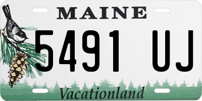 ME license plate 5491UJ
