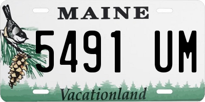 ME license plate 5491UM