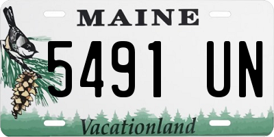 ME license plate 5491UN
