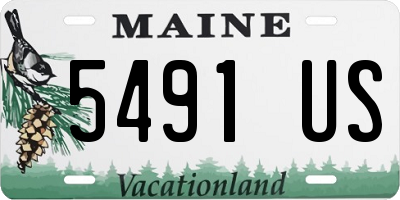 ME license plate 5491US