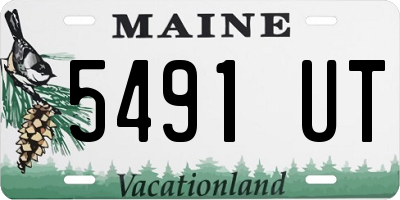 ME license plate 5491UT