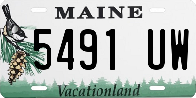 ME license plate 5491UW