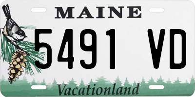 ME license plate 5491VD