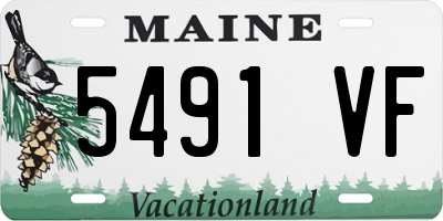 ME license plate 5491VF