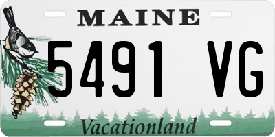 ME license plate 5491VG