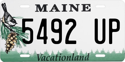 ME license plate 5492UP
