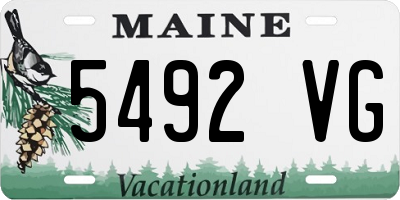 ME license plate 5492VG