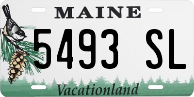 ME license plate 5493SL