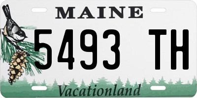 ME license plate 5493TH