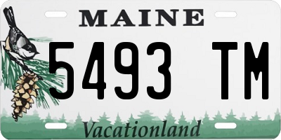 ME license plate 5493TM