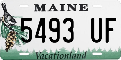 ME license plate 5493UF