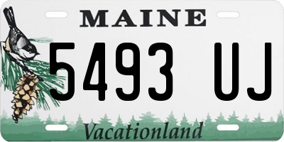ME license plate 5493UJ