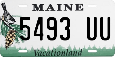 ME license plate 5493UU