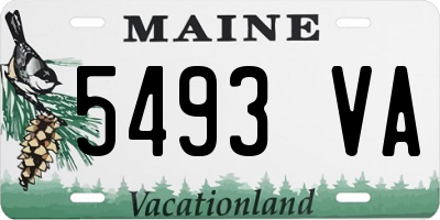ME license plate 5493VA