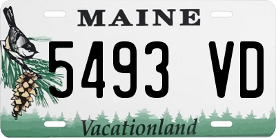 ME license plate 5493VD