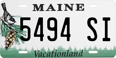 ME license plate 5494SI