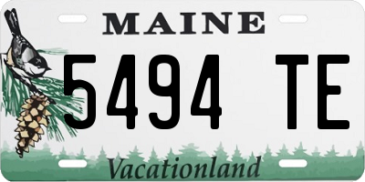 ME license plate 5494TE
