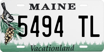 ME license plate 5494TL