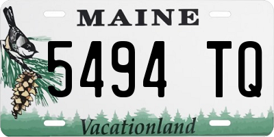 ME license plate 5494TQ