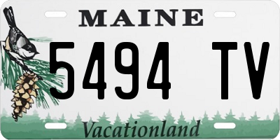 ME license plate 5494TV