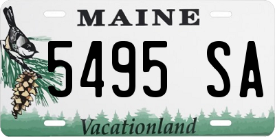 ME license plate 5495SA