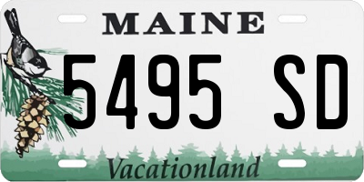 ME license plate 5495SD