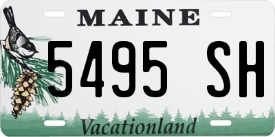 ME license plate 5495SH