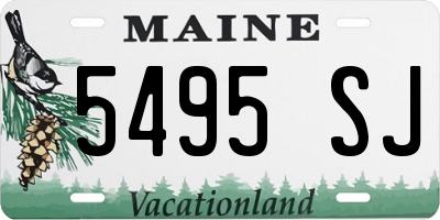 ME license plate 5495SJ