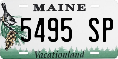ME license plate 5495SP