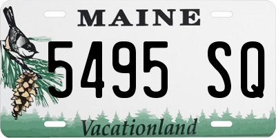 ME license plate 5495SQ