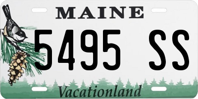 ME license plate 5495SS