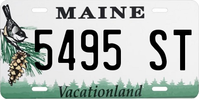 ME license plate 5495ST