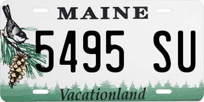ME license plate 5495SU