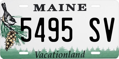 ME license plate 5495SV