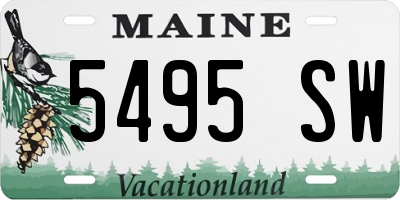 ME license plate 5495SW