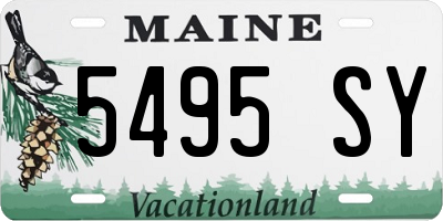 ME license plate 5495SY