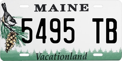 ME license plate 5495TB