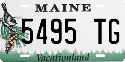 ME license plate 5495TG